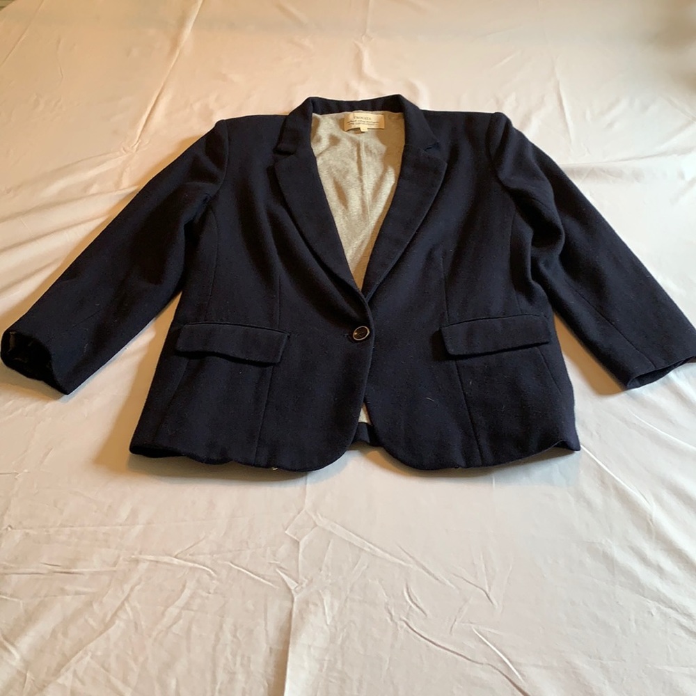 Trovata Navy Blue Heavy Wool Blazer - Large